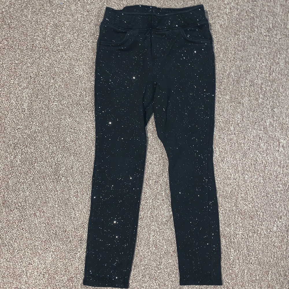 Black sparkly jeggings